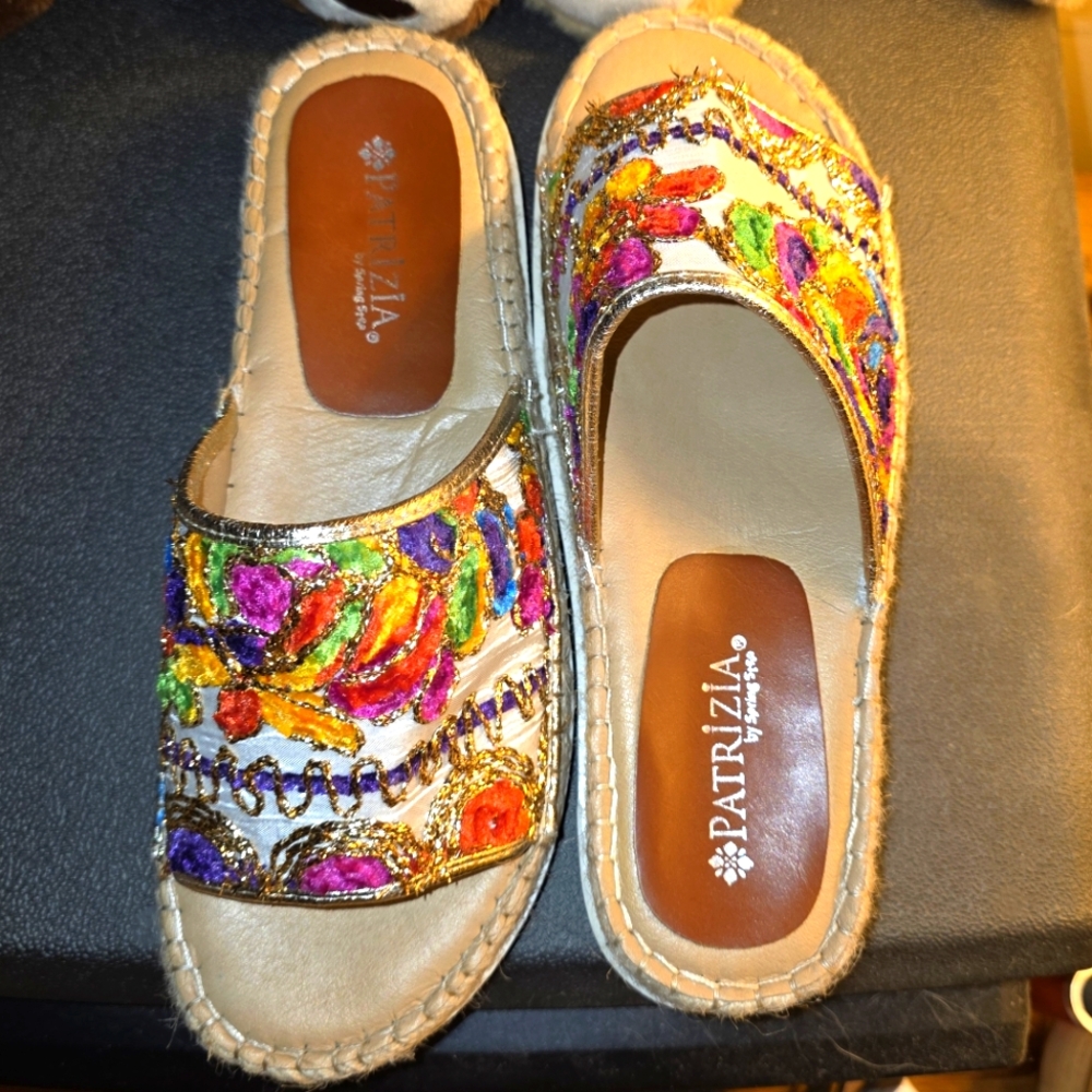 Vibrant Graffiti-Style Canvas Mules
